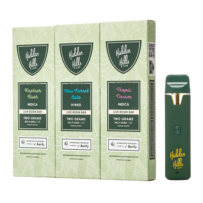 Hidden Hills Bussin Blend D9 + THCp Disposable Vape 2g