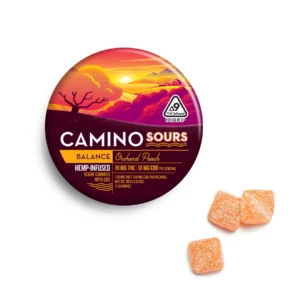 Camino Sours Orchard Peach 'Balance'10mg THC 10mg Gummies
